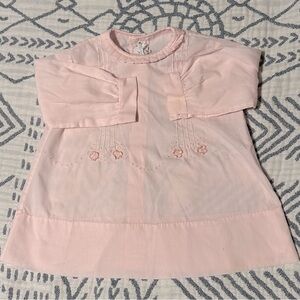 A BON-BON DESIGN,made in Madeira Portugal.  Vintage pink dress, maybe 3-6 mths?